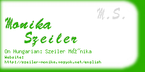 monika szeiler business card